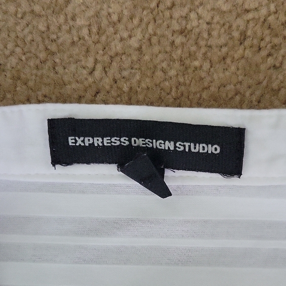 Express White Blouse with Eyelet Design - Picture 2 of 10